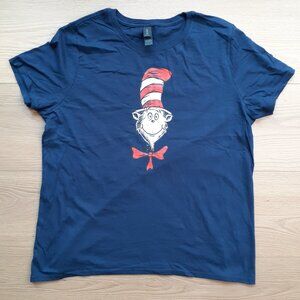 The Cat in the Hat - Dr. Suess - New Women's XL Navy Blue T-Shirt